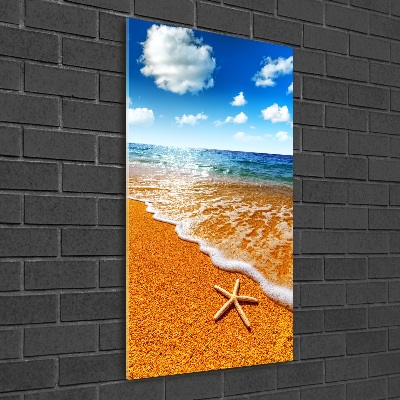 Printed glass wall art Starfish