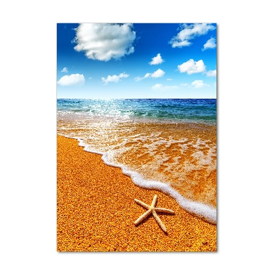 Printed glass wall art Starfish