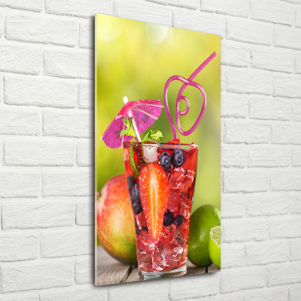 Glass art picture Fruit cocktail