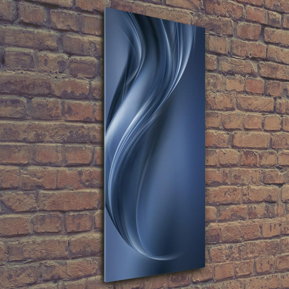 Printed glass wall art Abstract wave