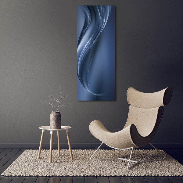 Printed glass wall art Abstract wave