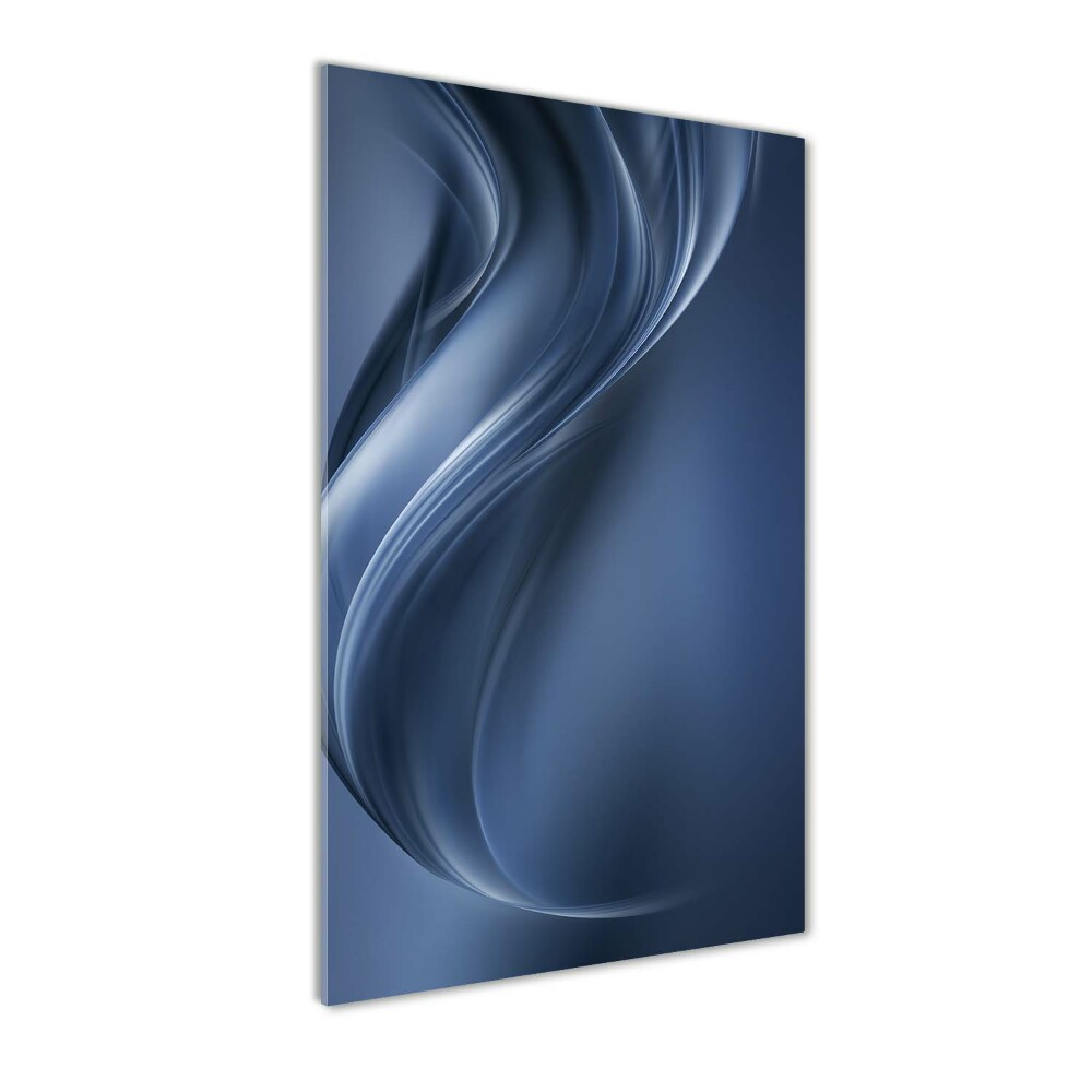 Printed glass wall art Abstract wave