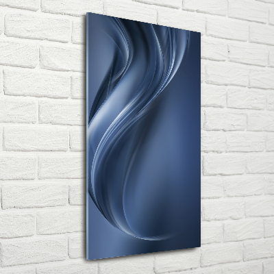 Printed glass wall art Abstract wave