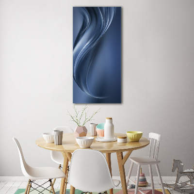 Printed glass wall art Abstract wave