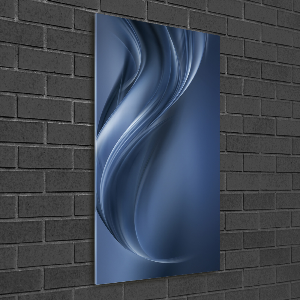 Printed glass wall art Abstract wave