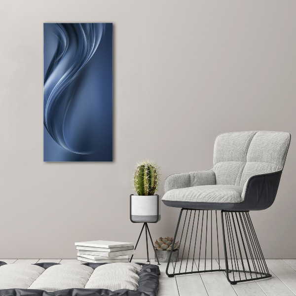 Printed glass wall art Abstract wave