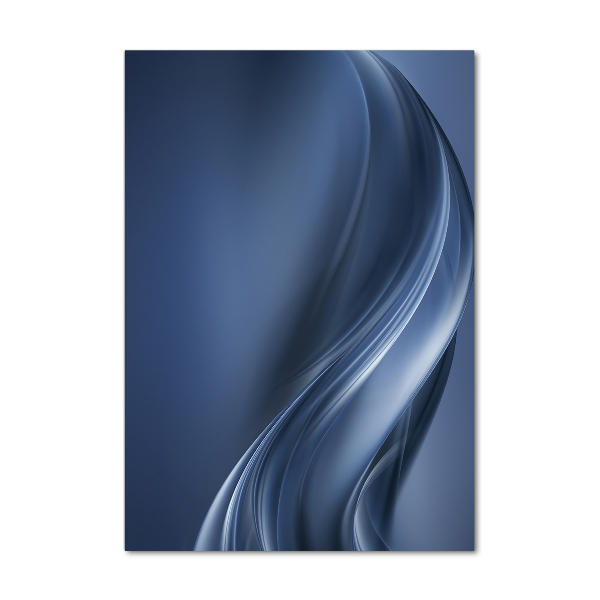 Printed glass wall art Abstract wave