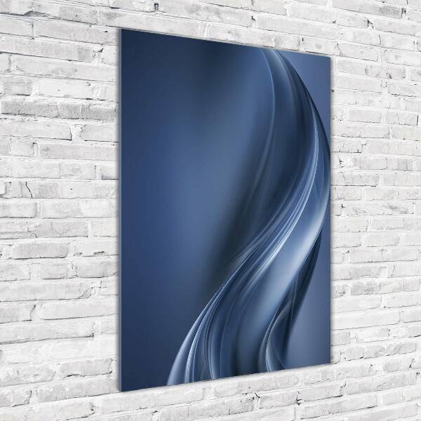 Printed glass wall art Abstract wave