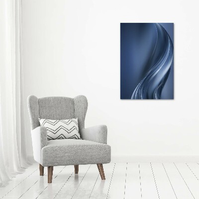 Printed glass wall art Abstract wave