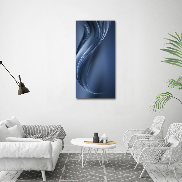 Printed glass wall art Abstract wave