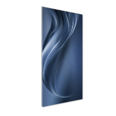 Printed glass wall art Abstract wave