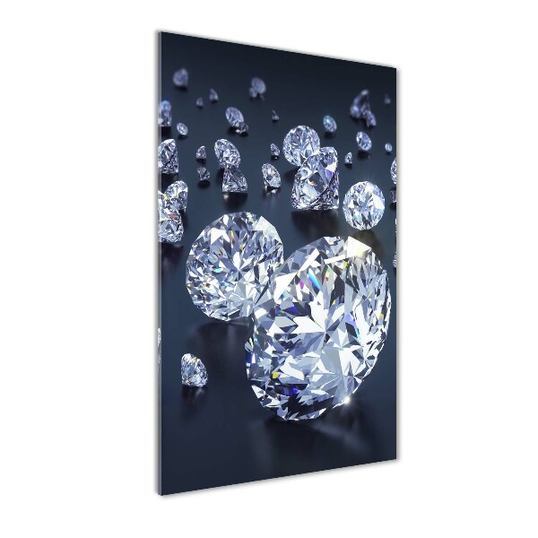 Printed glass wall art Diamonds