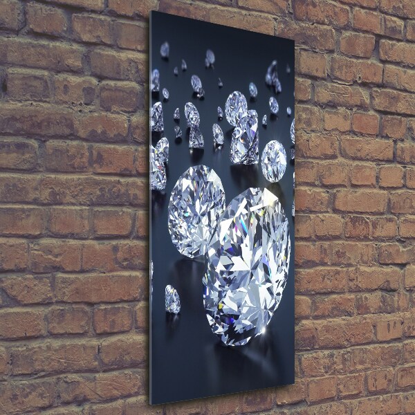 Printed glass wall art Diamonds