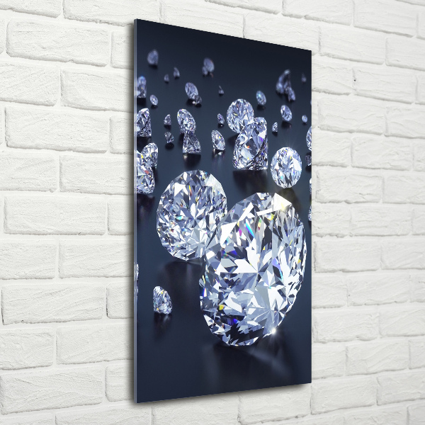 Printed glass wall art Diamonds