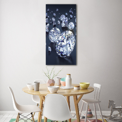 Printed glass wall art Diamonds