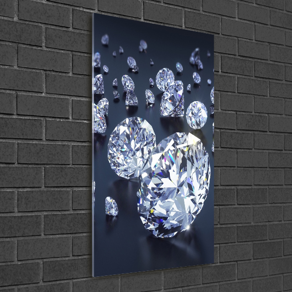 Printed glass wall art Diamonds