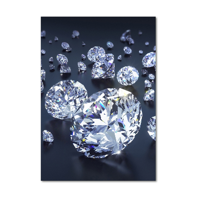 Printed glass wall art Diamonds