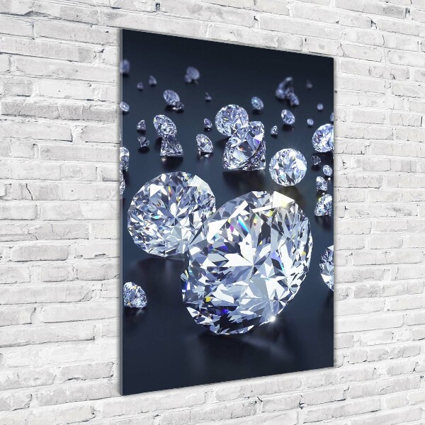 Printed glass wall art Diamonds