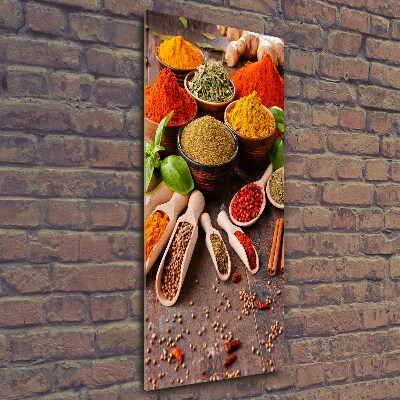 Photo printed on glass Spices