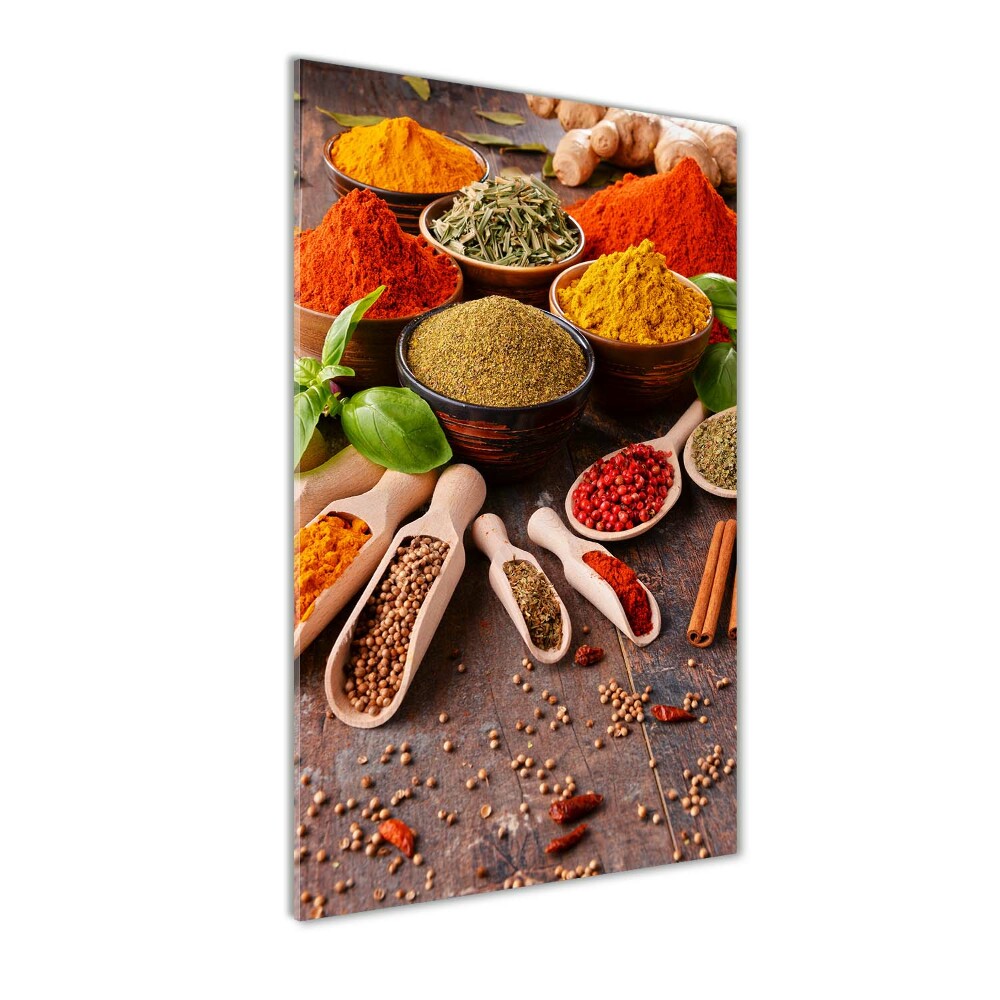 Photo printed on glass Spices