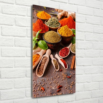 Photo printed on glass Spices