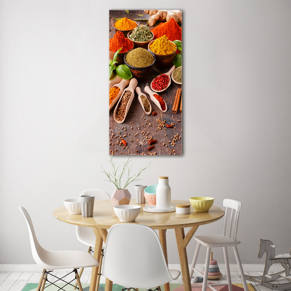 Photo printed on glass Spices