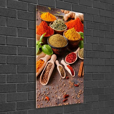 Photo printed on glass Spices