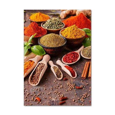 Photo printed on glass Spices