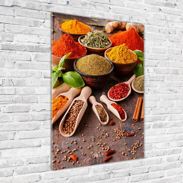 Photo printed on glass Spices