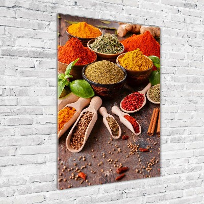 Photo printed on glass Spices