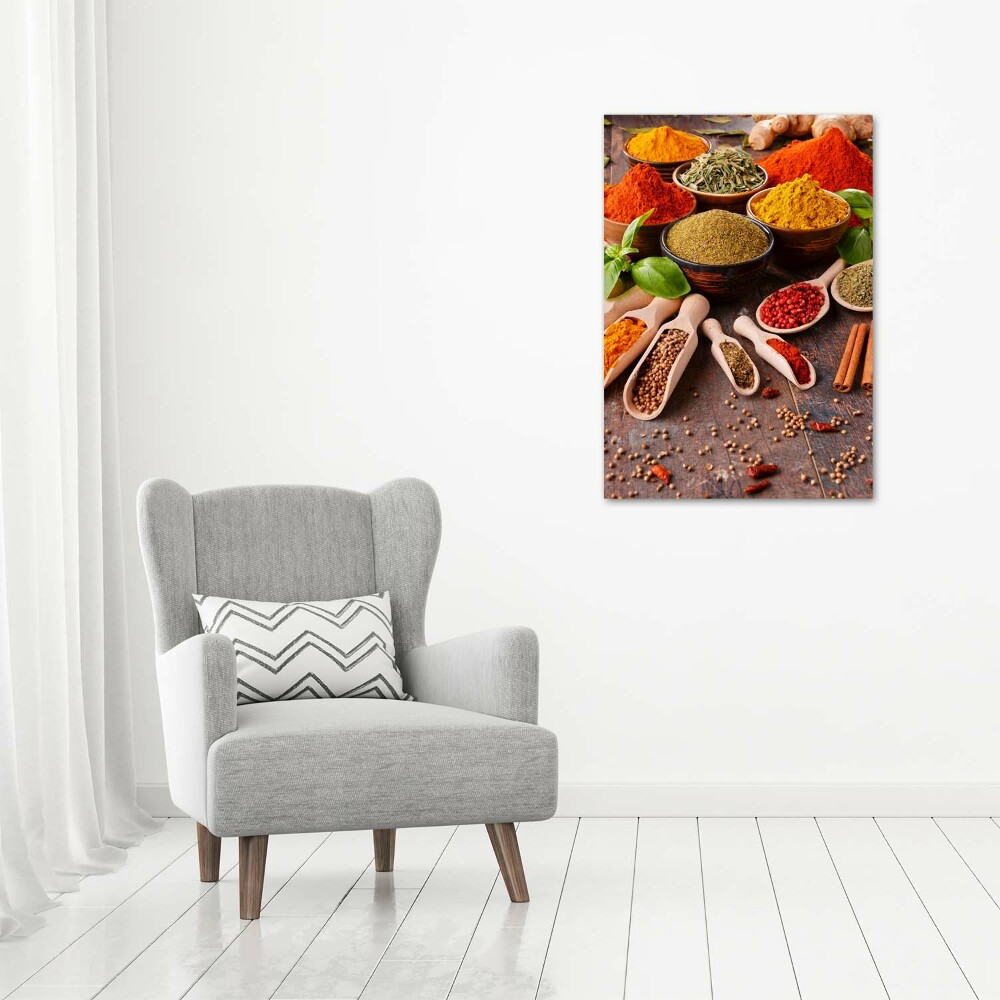 Photo printed on glass Spices