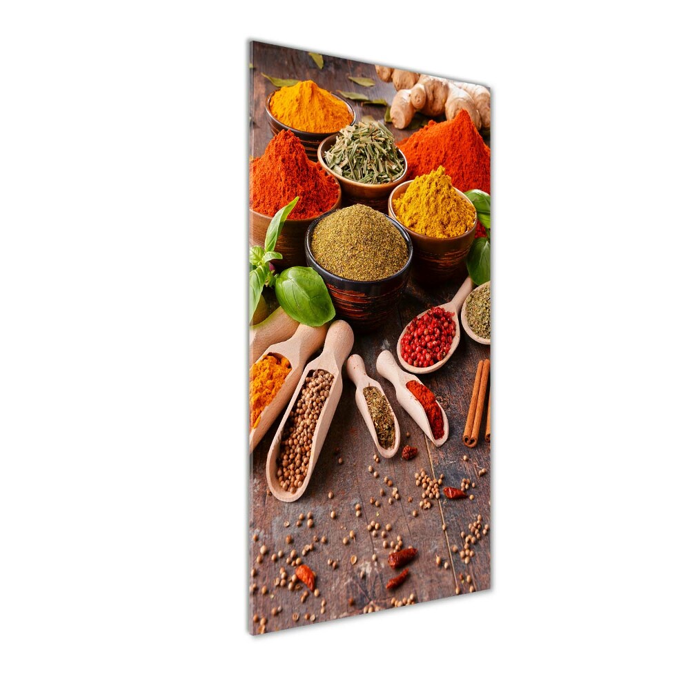 Photo printed on glass Spices