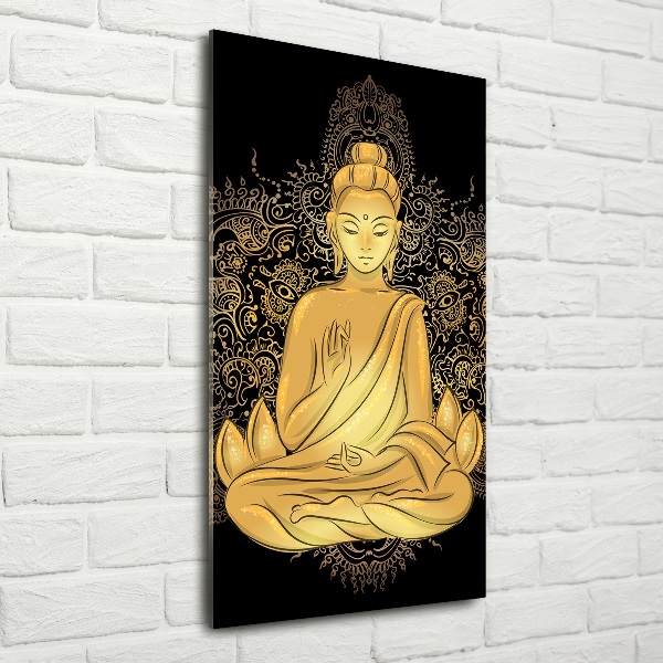 Printed glass wall art Buddha and Mandala