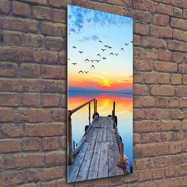 Photo printed on glass Wooden pier