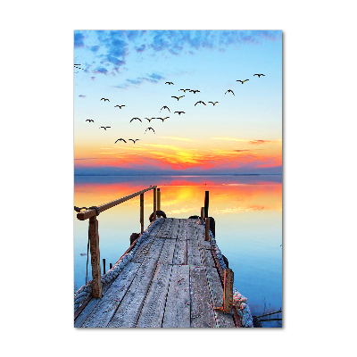 Photo printed on glass Wooden pier