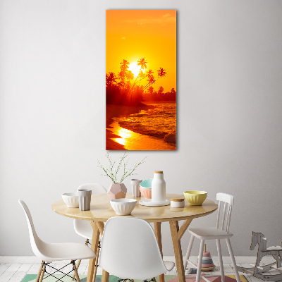 Photo printed on glass Tropical beach