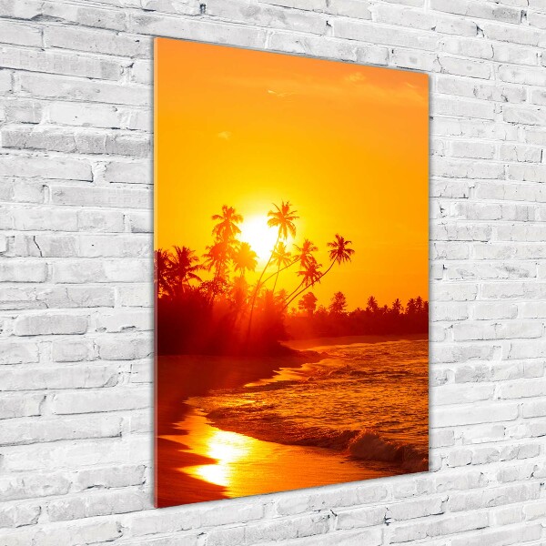 Photo printed on glass Tropical beach