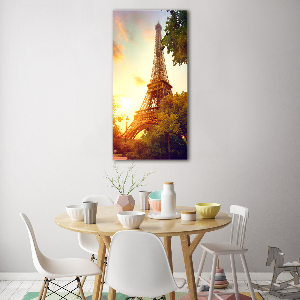 Glass art picture Eiffel Paris tower