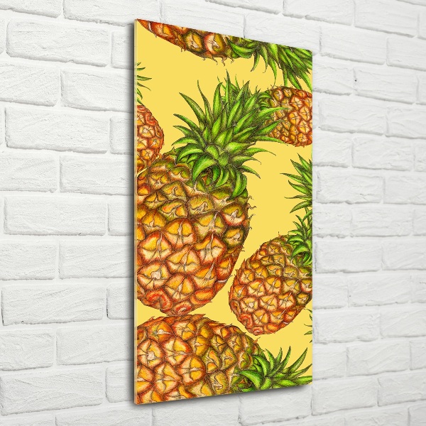 Wall art on glass Pineapple