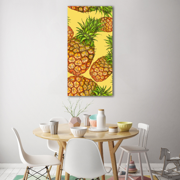 Wall art on glass Pineapple