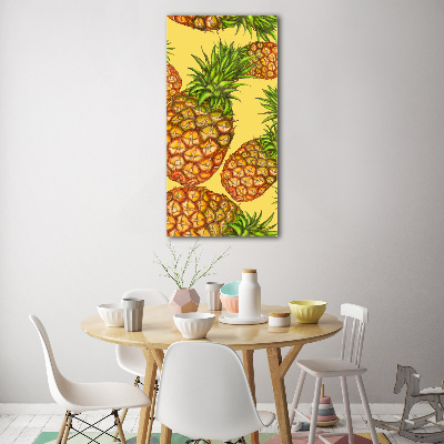 Wall art on glass Pineapple