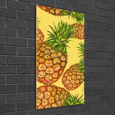 Wall art on glass Pineapple