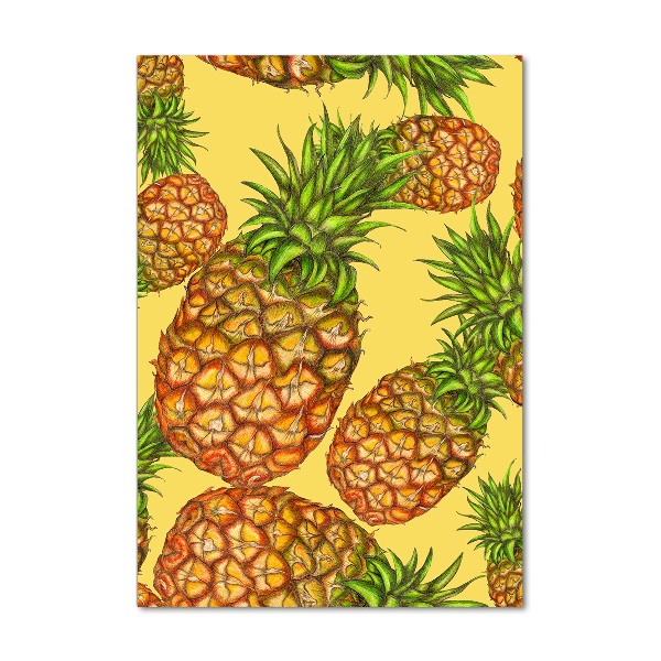 Wall art on glass Pineapple