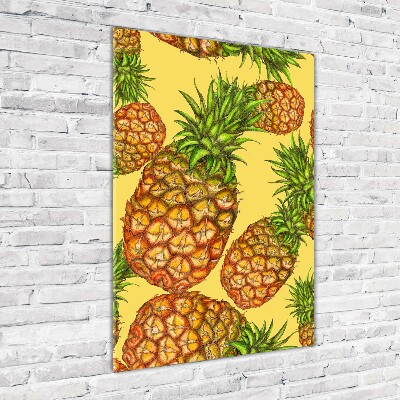 Wall art on glass Pineapple