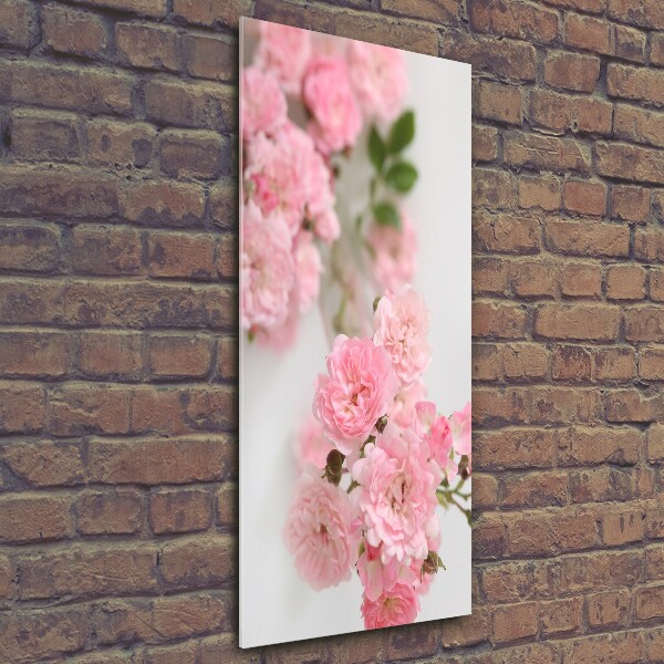 Glass picture wall art Wild Rose