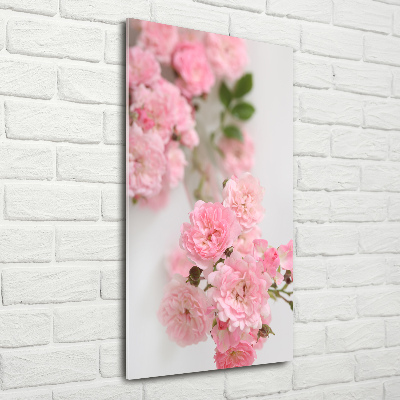 Glass picture wall art Wild Rose