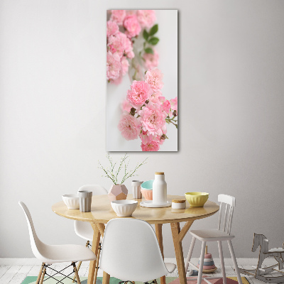 Glass picture wall art Wild Rose