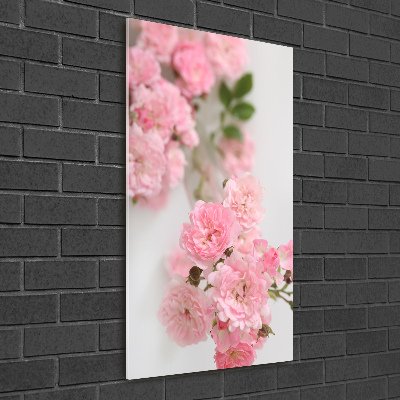 Glass picture wall art Wild Rose