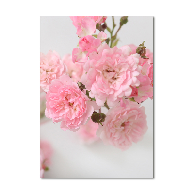 Glass picture wall art Wild Rose