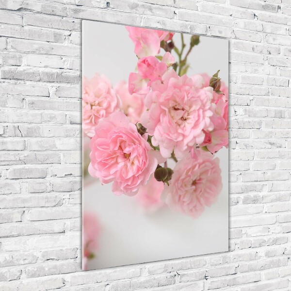 Glass picture wall art Wild Rose